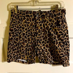 High Waisted Leopard Shorts